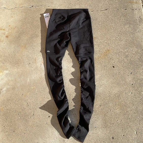 ALO YOGA Women's Airbrush High-Waist Highlight Goddess Legging Size M In Black - Picture 8 of 8